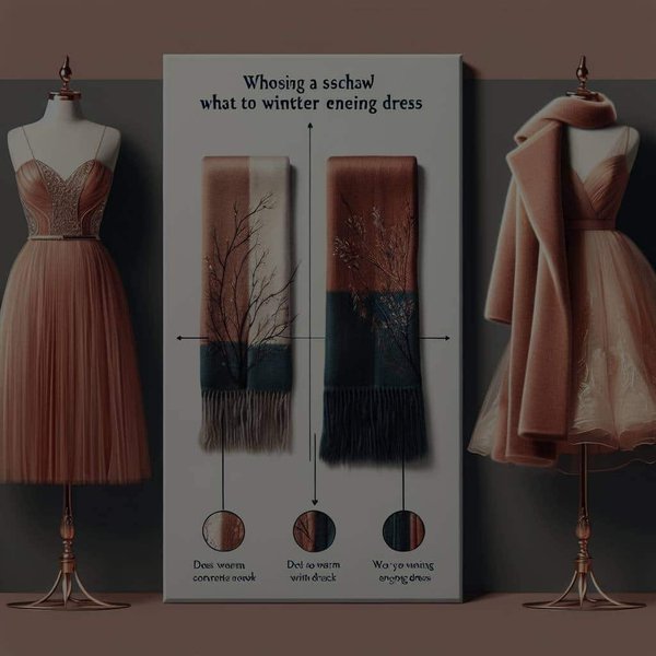 Quels conseils suivre pour choisir un châle chaud qui ne contraste pas avec une robe de soirée hivernale ?